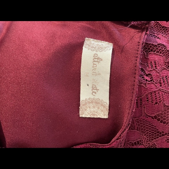 Altar’d State Maroon Lace Dress w/ Sleeves - Picture 3 of 5